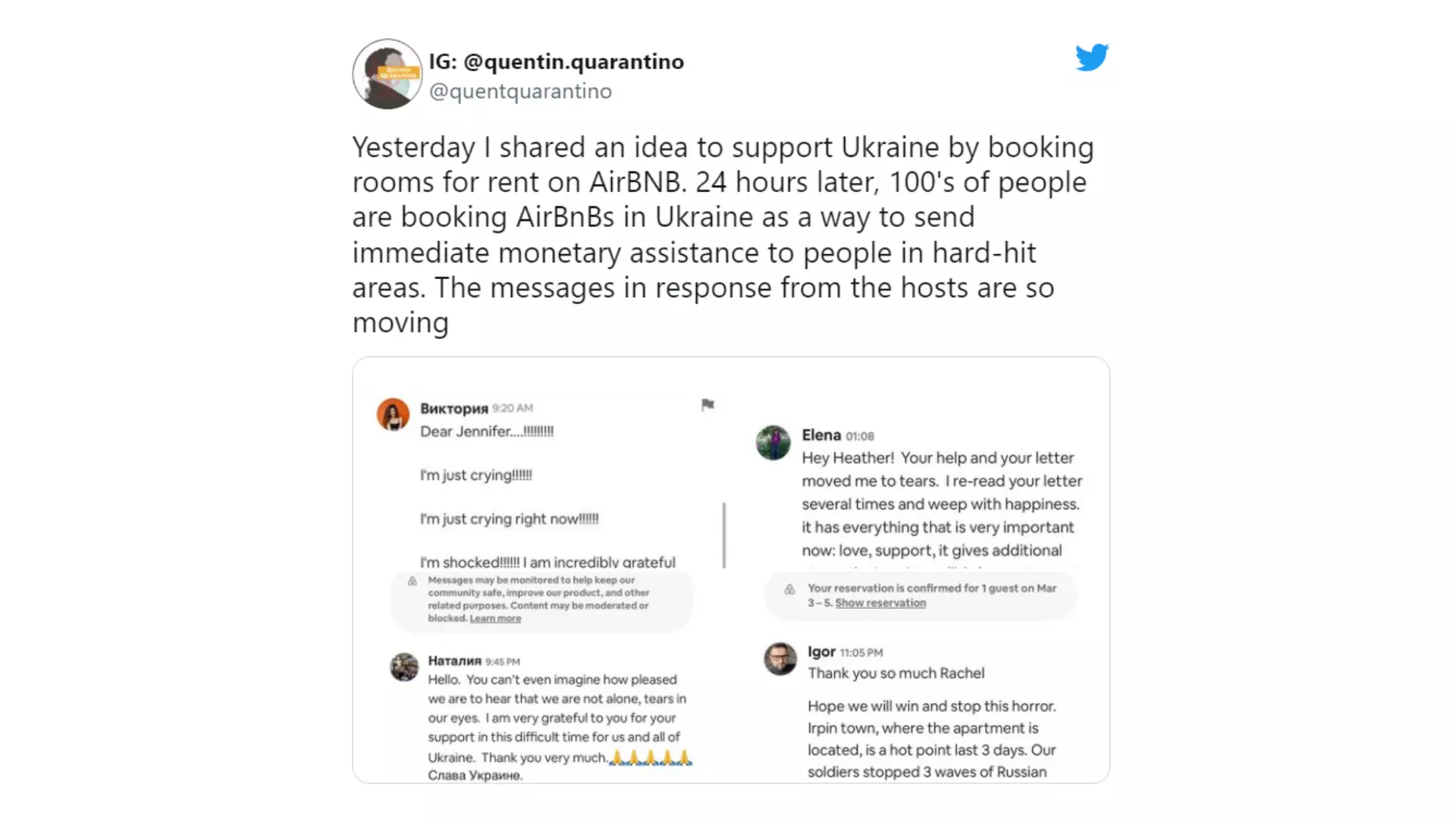 Právě si prohlížíte Lidé posílají na Ukrajinu miliony skrz Airbnb. Kupují si pobyty, na které nedorazí